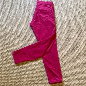 Hot pink Gap corduroys